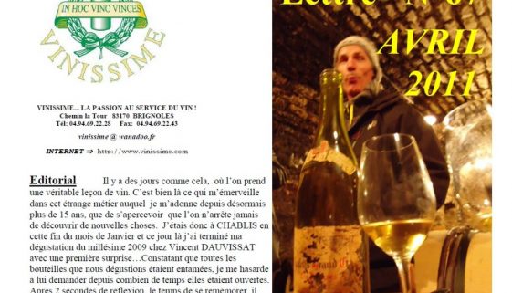 Newsletter 67 avril 2011 Vinissime