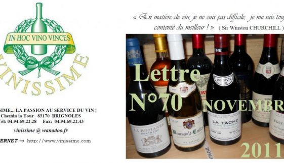 Newsletter 70 November 2011 Vinissime