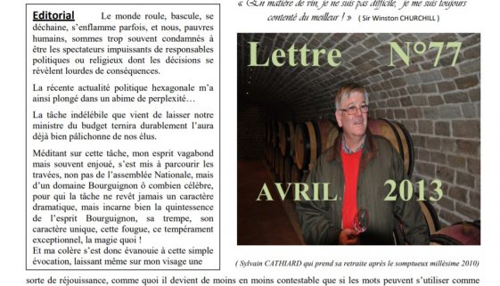 Newsletter 77 avril 2013 Vinissime