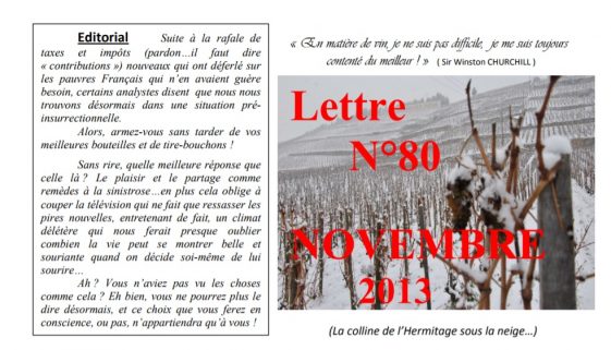 Newsletter 80 novembre 2013 Vinissime