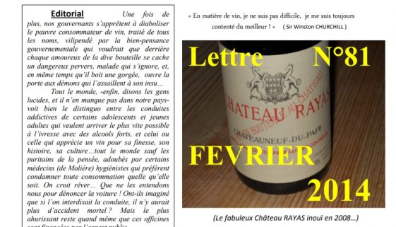 Newsletter 81 fevrier 2014 Vinissime