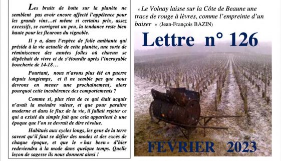 Lettre n°126 février 2023